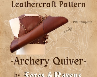 Archery Back or Side Quiver Digital Pattern for Leather or Foam