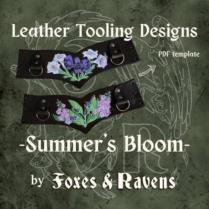 Summer's Bloom Art Pack för läderbearbetning bild 1
