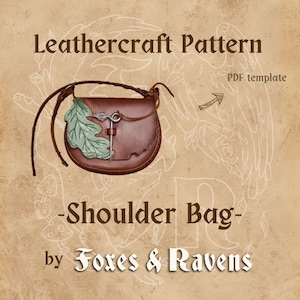 Shoulder Bag Digital Pattern for Leather or Faux Leather