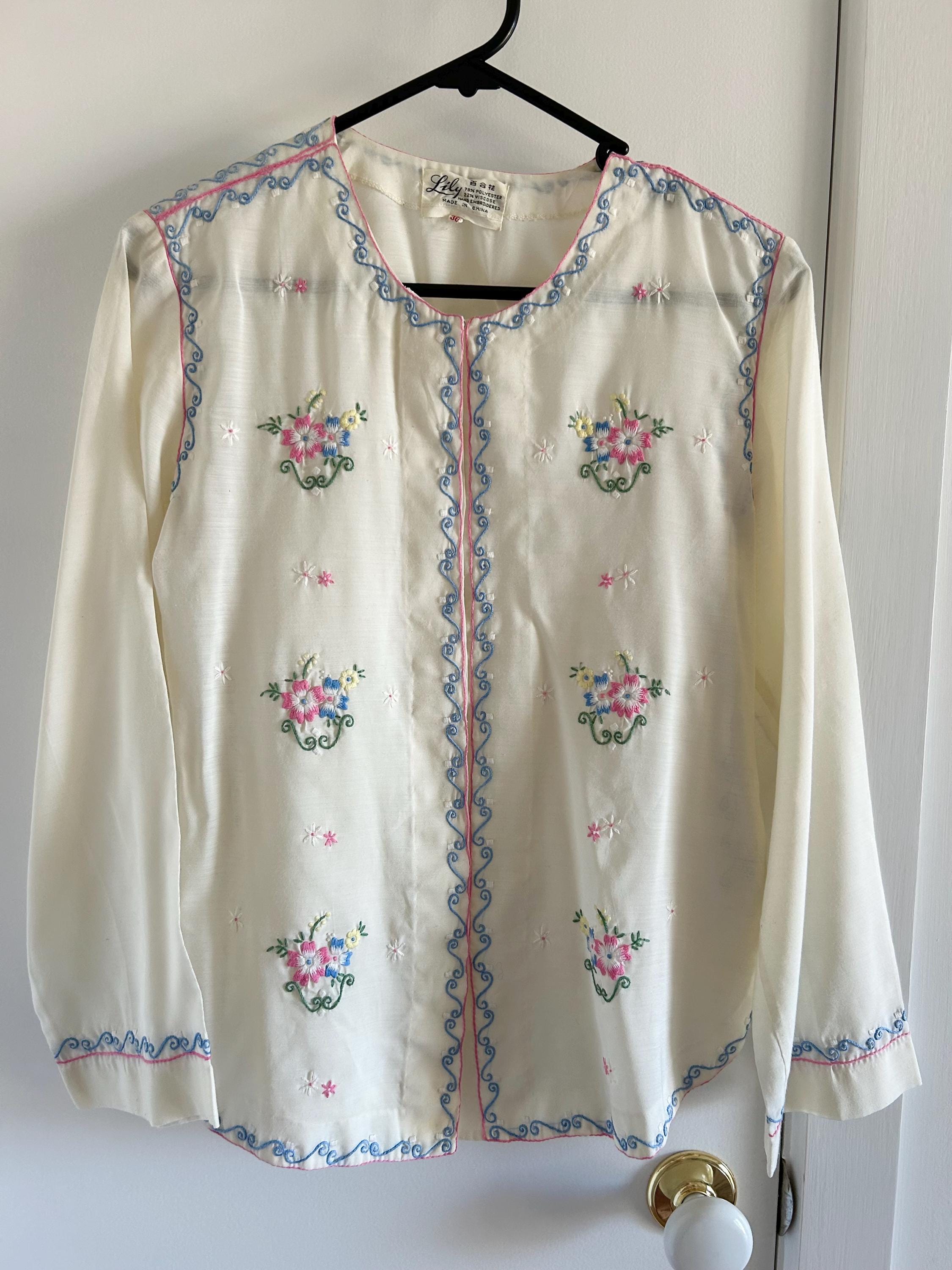 Vintage 1950s Nylon Smocked Sheer Peasant Top - Etsy Canada