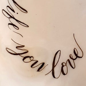 Love Life Live . Oyster Shell Calligraphy . Word Art . Beautiful ...
