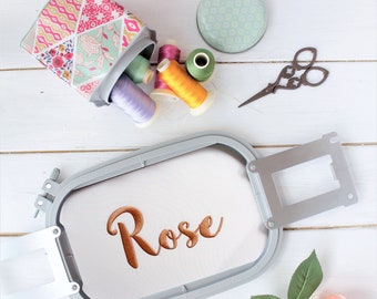 Machine embroidery font / brush script font / 2.5 inch / 2.5"