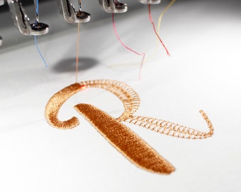 Machine embroidery font / brush script font / 1.5 inch / 1.5"