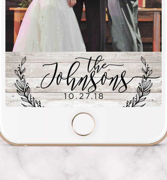 Rustic Wedding Snapchat Filter Wedding Reception Snapchat Etsy
