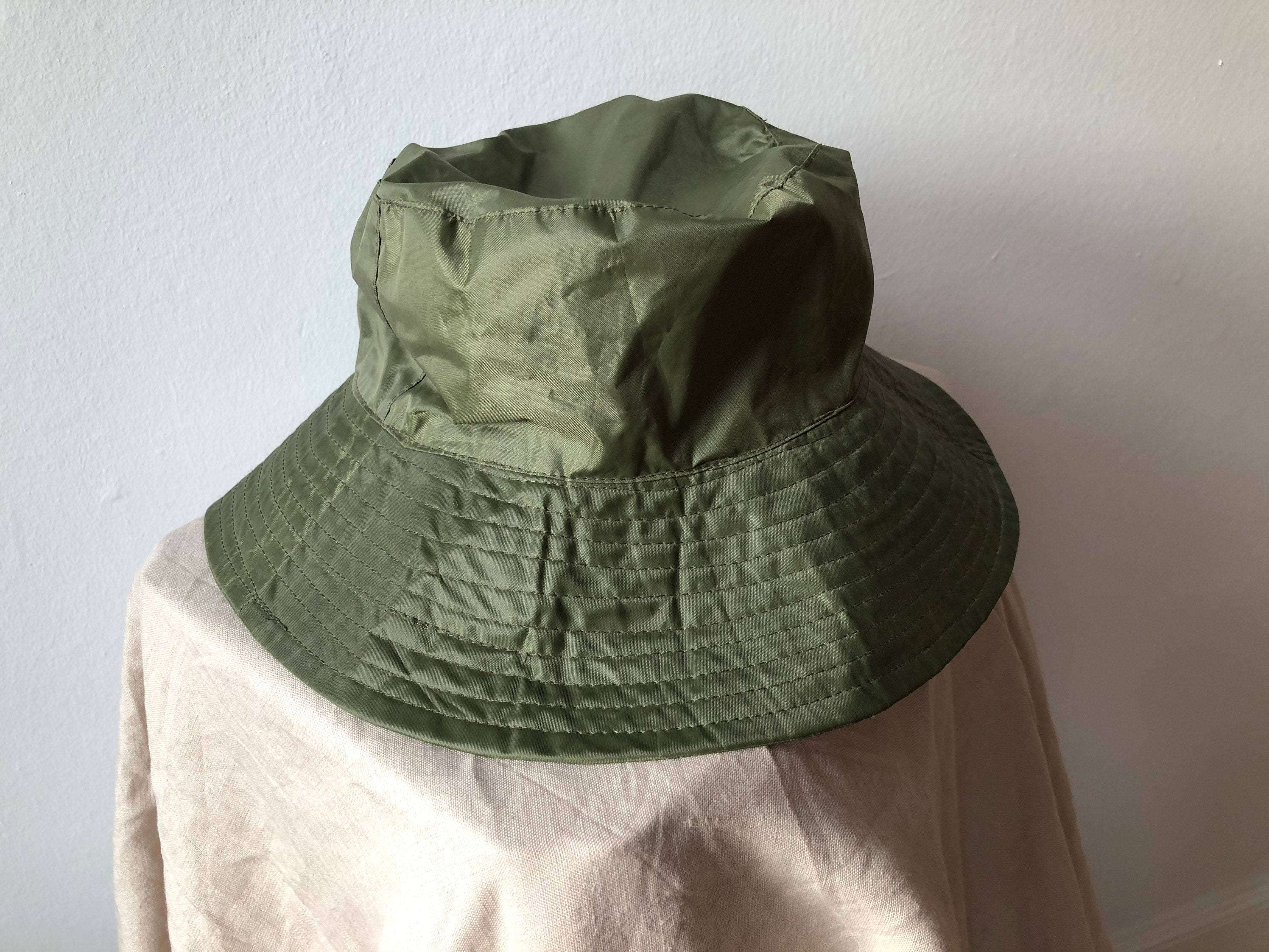 Vintage Khaki and Tartan Bucket Hat Etsy