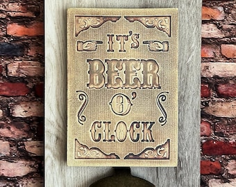 Barn wood style beer clock