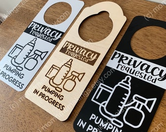 Pumping Privacy Door Tag - Breast Milk- Breast Pump