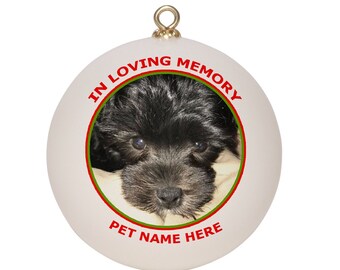 Custom in Loving Memory Memorial Christmas Ornament for Loss of Loved Pet, Personalized with Image and Pet Name, Shatterproof 2021