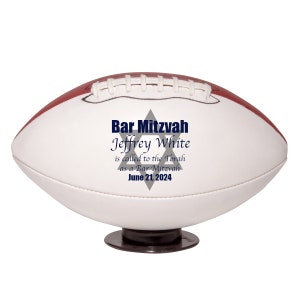 Barmitzvah Gift, Barmitzvah Favors, Bar Mitzvah Gift, Judaica, Barmitzvah Invitations, Personalized Football Gifts, Jewish Party Centerpiece