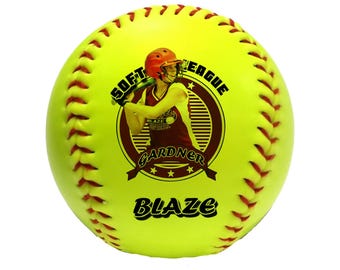 Softball, Softball Gift Ideas, Personalized, Photo Ball, Coach Gift, Sports Theme, Kids Decor, Appreciation Gift, MVP