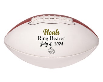 Custom Ring Bearer Football Proposal Gift for Wedding Party Ring Security | Customizable with Name and Wedding Date