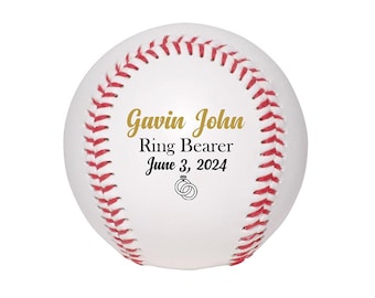 Ring Bearer Gift, Best Man Gift, Groomsman Gift,  Custom baseball, Engraved Baseball