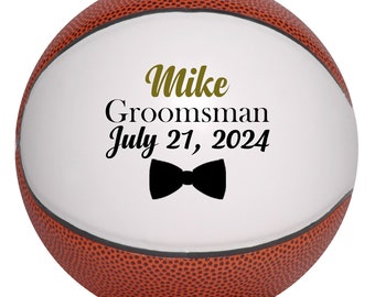 Custom Groomsmen Basketball Proposal Gift for Wedding Party | Customizable with Name and Wedding Date