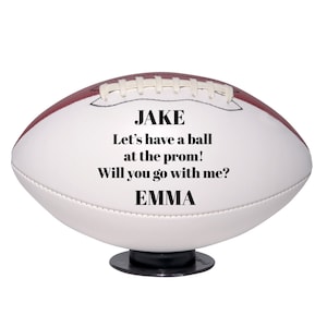 Custom Football Prom Proposal 2021 Personalized with Name for Football Player, Girlfriend, Boyfriend, Him, Her Promposal Idea
