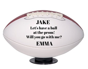 Custom Football Prom Proposal 2021 Personalized with Name for Football Player, Girlfriend, Boyfriend, Him, Her Promposal Idea