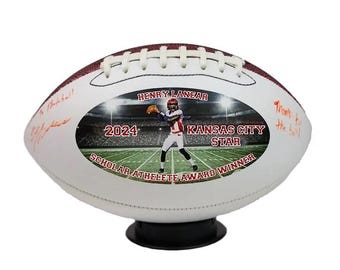 Full Size  Custom Football, Personalized Football, Coaches Gift, Teacher Appreciation, Personalized Football, MVP Awards, Photo Ball, Team