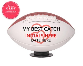 Personalized Valentine's Day Football, My Best Catch Gift