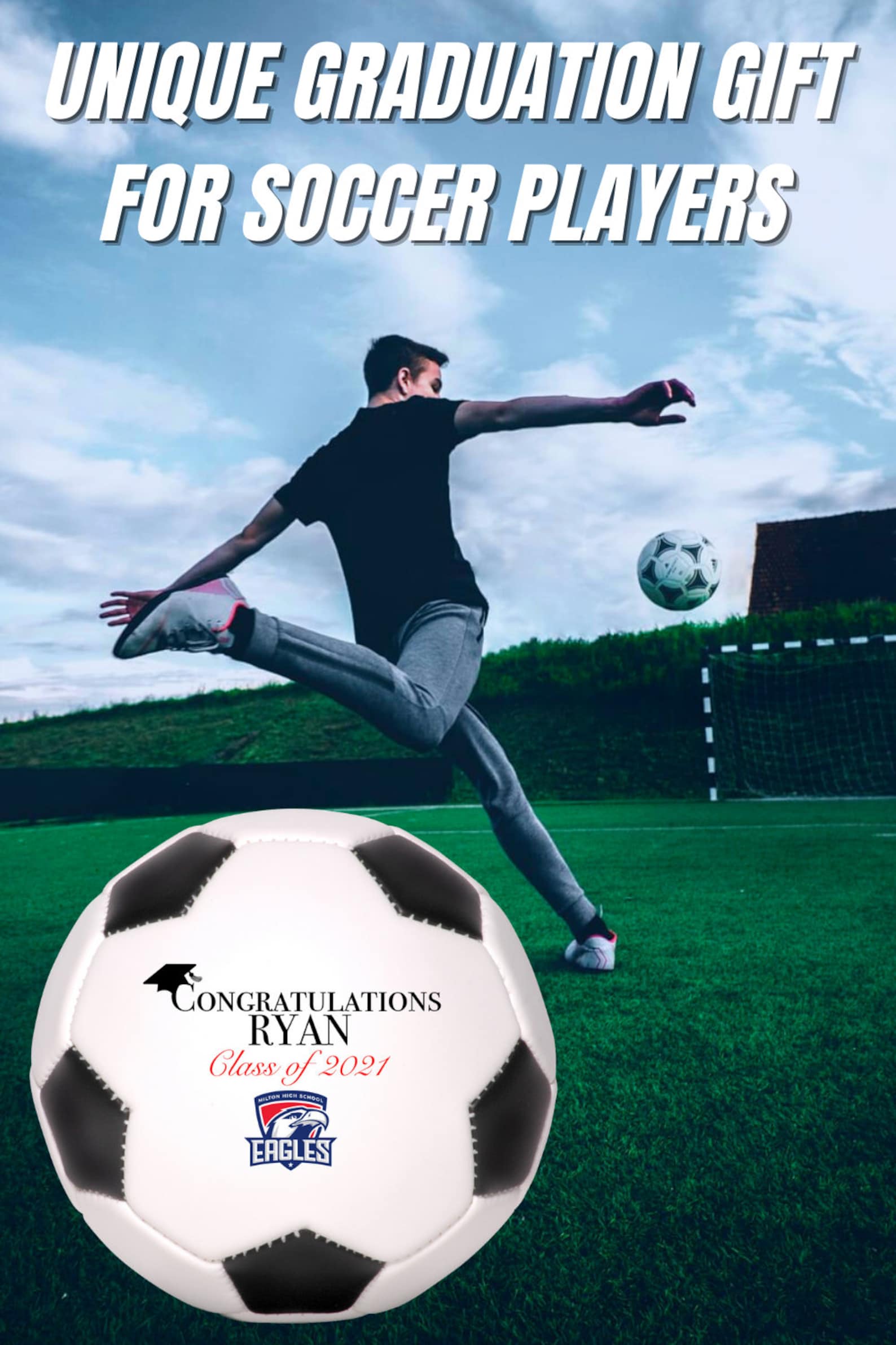 Graduation Gift Full Size Soccer Ball Custom with Name & Etsy
