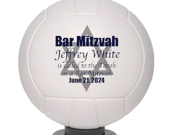 Barmitzvah Gift, Batmitzvah Gift, Personalized Volleyball Gift, Custom Ball, Jewish Party Centerpiece