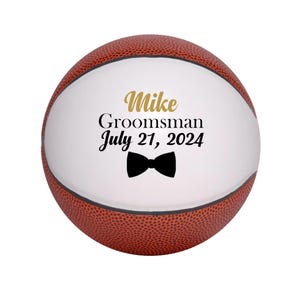 Custom Groomsmen Basketball Proposal Gift for Wedding Party | Customizable with Name and Wedding Date