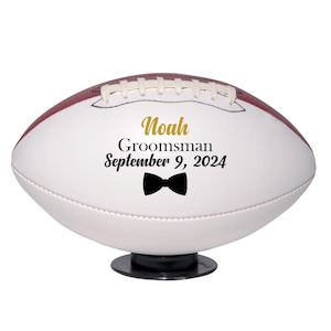 Custom Groomsmen Football Proposal Gift for Wedding Party | Customizable with Name and Wedding Date