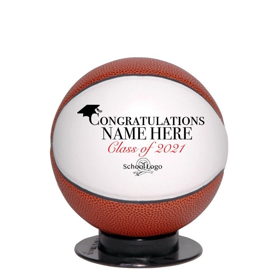 Graduation Gift Full Size Basketball Custom With Name & School Etsy