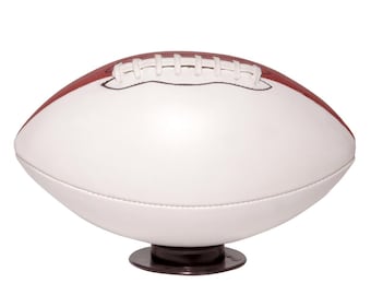 Autograph Blank Football | 3 Sizes | Football Trophy for signing with Two White Panels, Football Senior Night, Promposal, Coach Gift