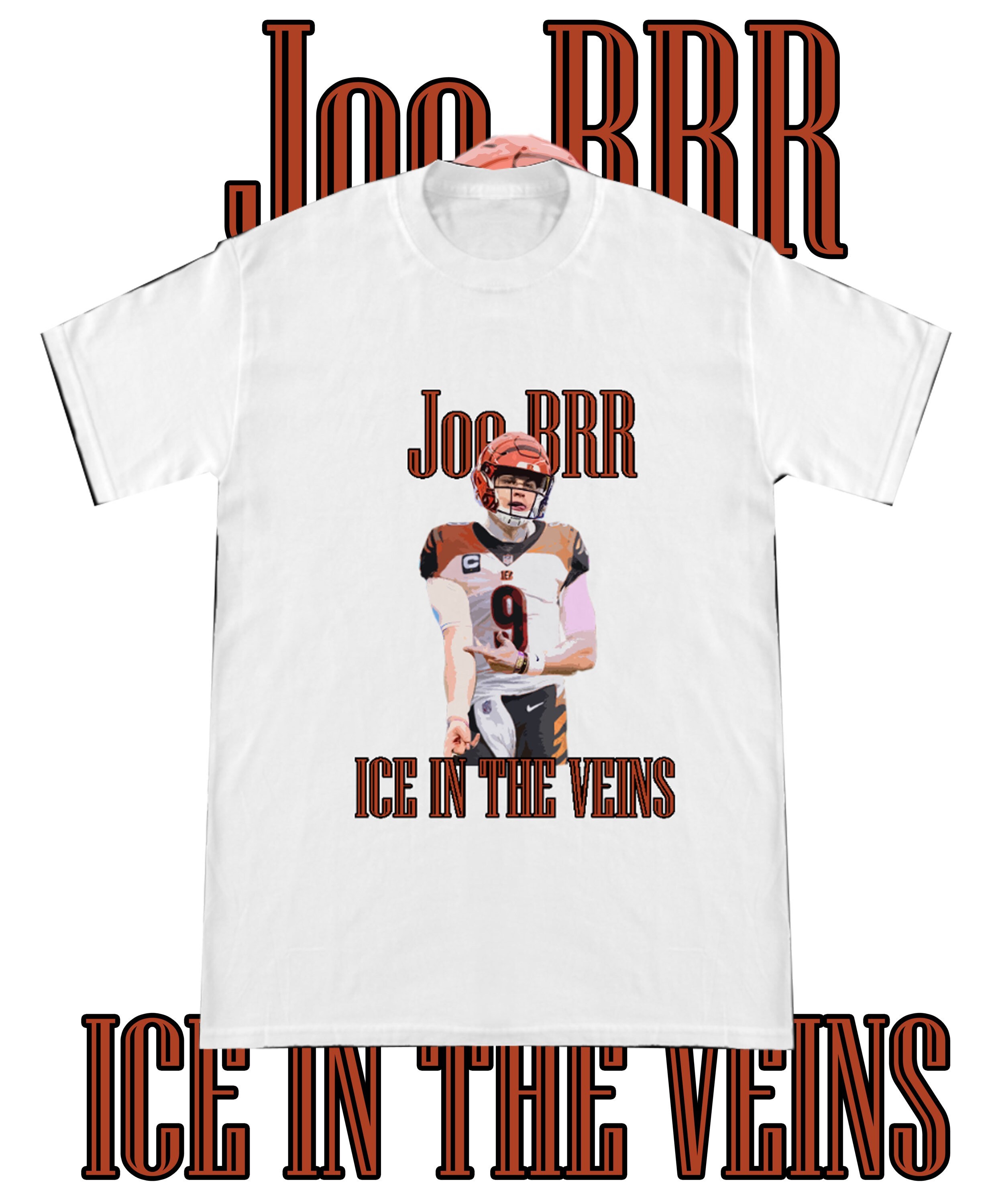 Cincinnati Bengals Joe Burrow BRR Ice in Veins Graphic Tee - Etsy