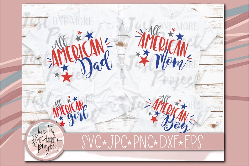 Download All American Family svg BUNDLE 4th of July Family svg | Etsy