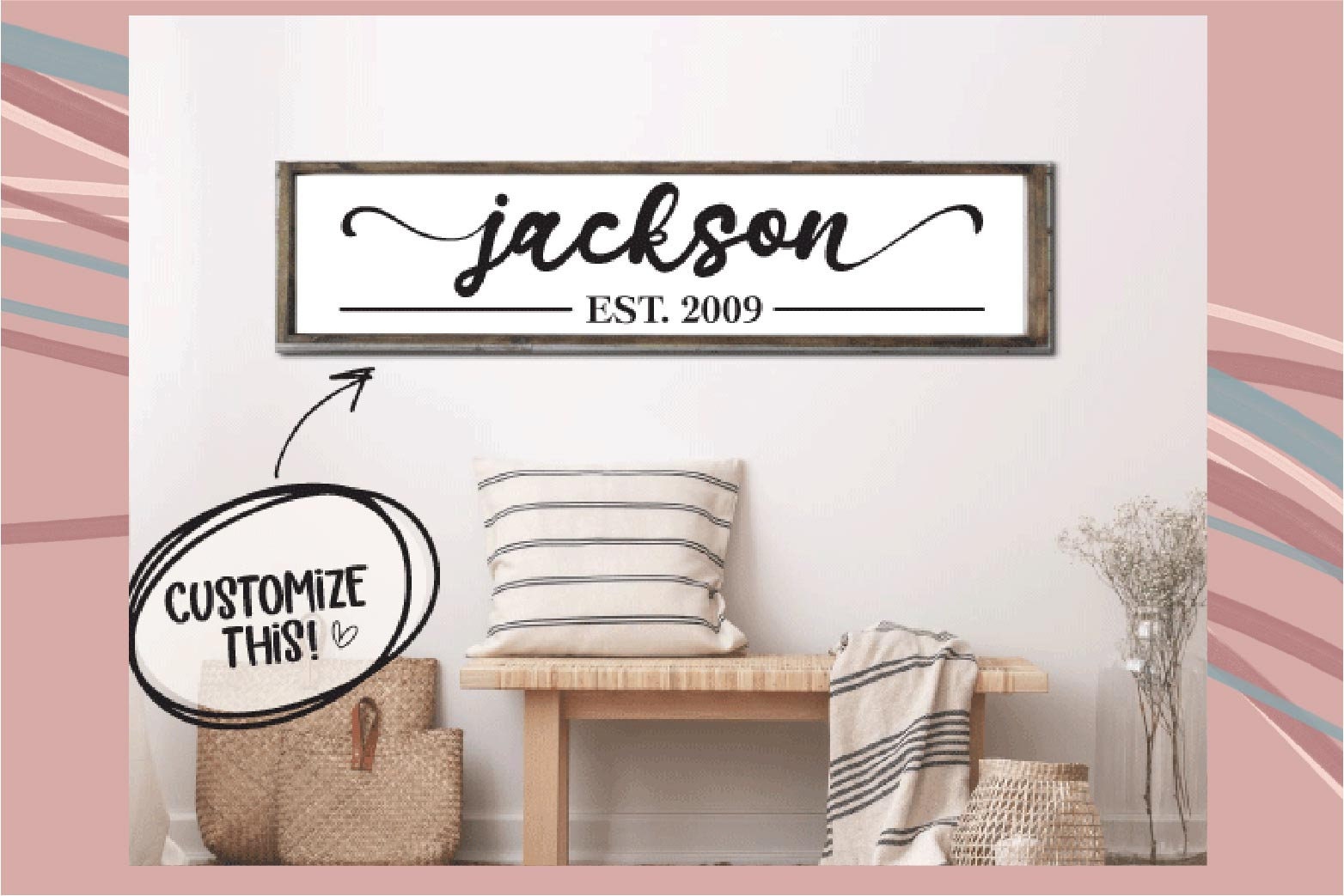 Download Custom Sign svg Custom name svg Established svg Family name | Etsy