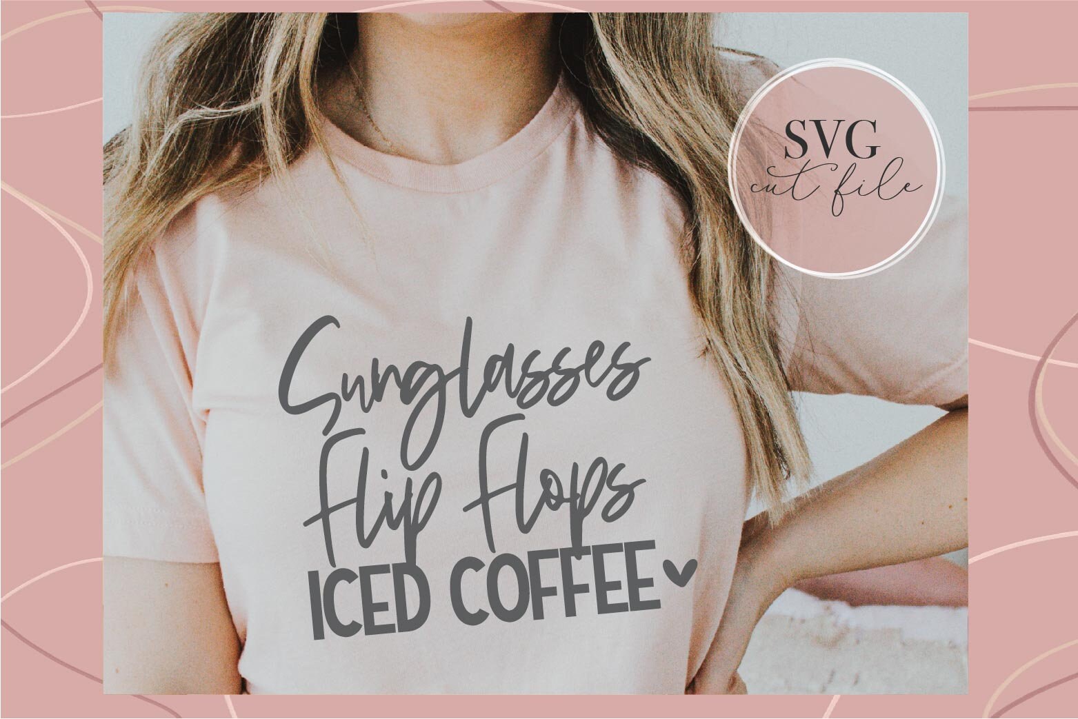 Download Sunglasses Flip Flops Iced Coffee svg Sunshine svg Iced | Etsy