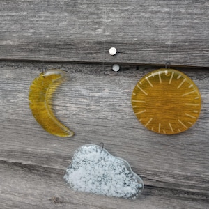 cloud sun and moon Hanging Mobile or wall hanger/nursery