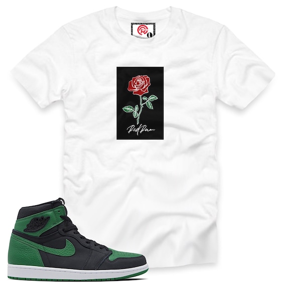 pine green and red shirt