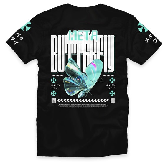 Green Glow 1 Meta Butterfly T-shirt - Etsy