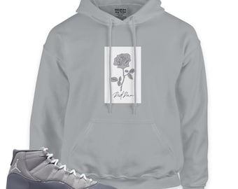 Sweat à capuche gris cool rose graphique