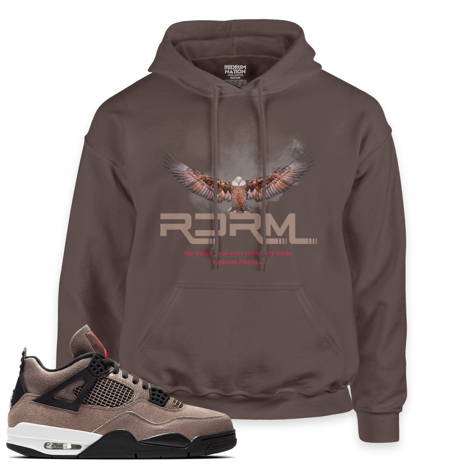 Taupe Haze 4 Eagle RDRM Pullover Hoodie | Etsy