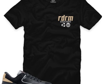 T-shirt noir métallisé or 2 Redrum V6
