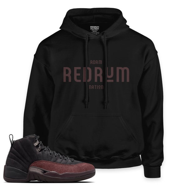 Maroon Black 12 RDRM Redrum Nation V5 Pullover Hoodie