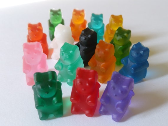 bulk 100 200 plastic gummy bears plastic gummy bear etsy