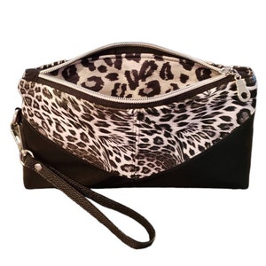 Cheetah Print Faux Leather Wristlet - SHIPS FREE