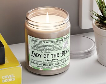Lady of the Keys Daughters of the Nile Officer Candle, 9oz Scented Candles, Friendship and Service Gift for her, Masonic Women, Sisterhood