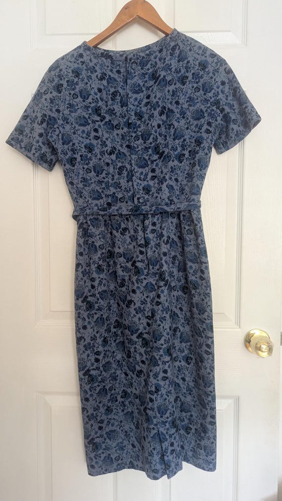 Vintage Womens Mod Dress Blue 1960s Contemporary … - image 2