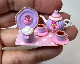 Miniature Tea Set Alice in Wonderland - 1 inch scale