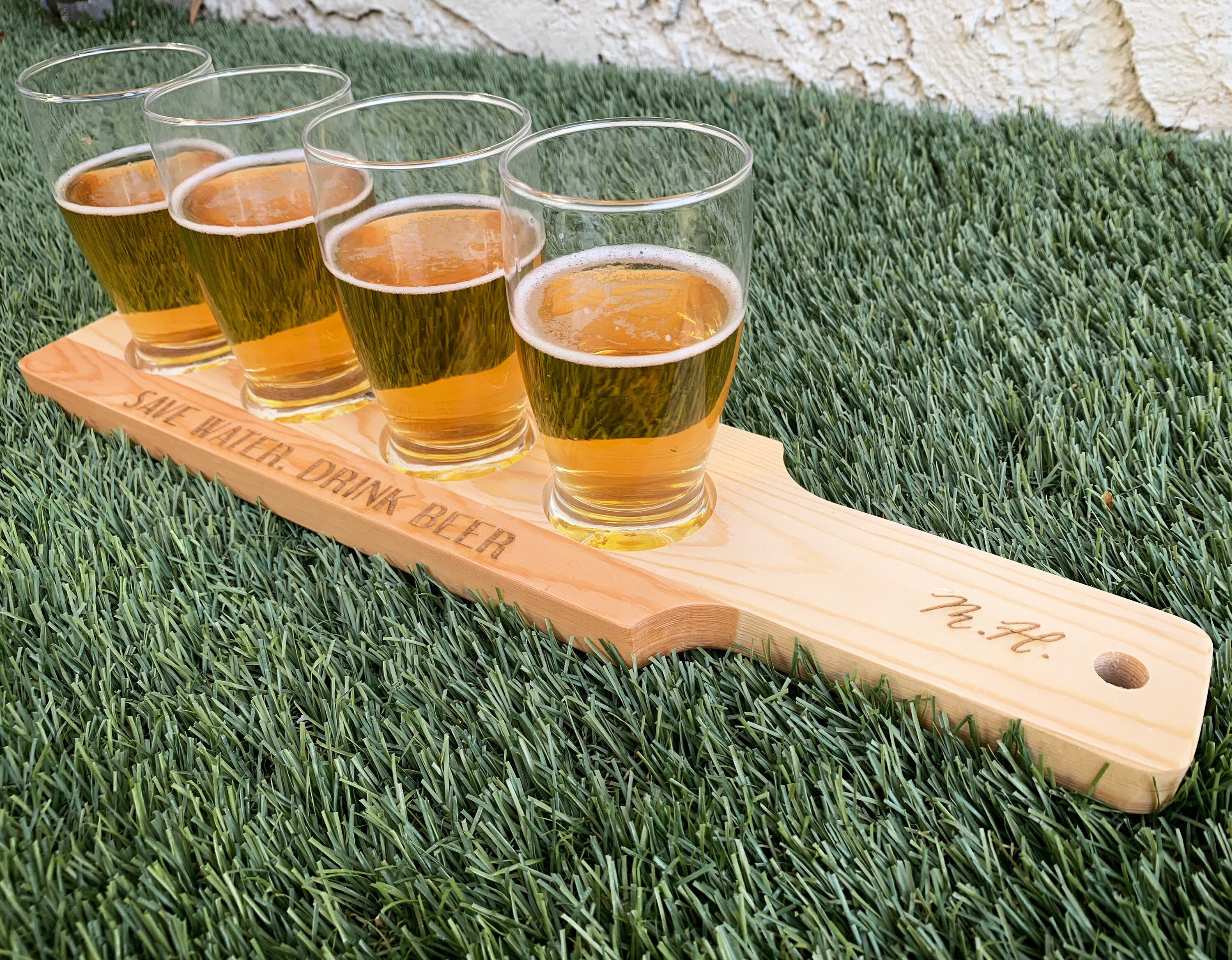 Personalized Beer Flight Paddle Beer Tasting Flight Paddle Etsy