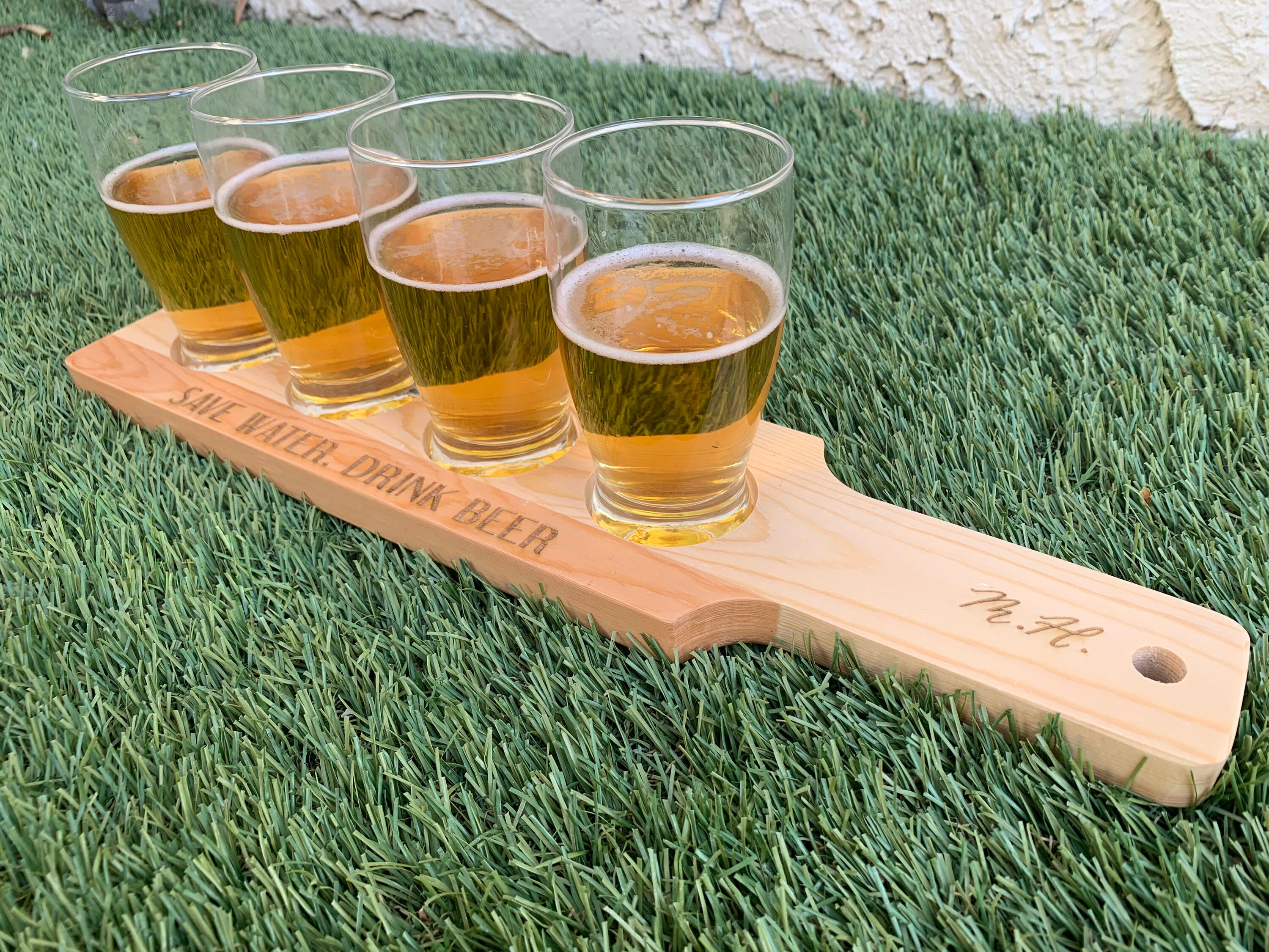 Personalized Beer Flight Paddle Beer Tasting Flight Paddle Etsy