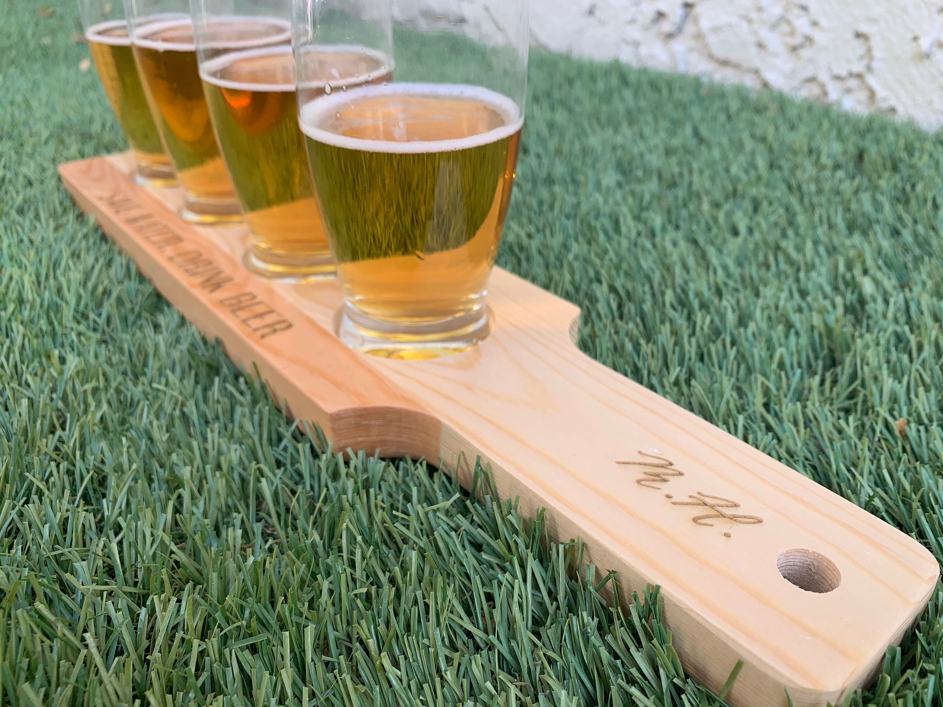 Personalized Beer Flight Paddle Beer Tasting Flight Paddle Etsy
