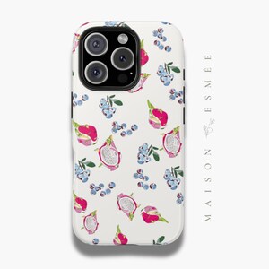 Fruit Summer Phone Case Cute Trendy Colorful Cottagecore Blueberry iPhone 16 Case iPhone 15 14 13