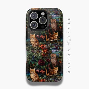 CAT MOSAIC CASE Cute Trendy Kitten Stained Glass iPhone 16 Pro Case