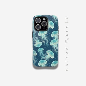 Serene Jellyfish Tough Phone Cases, Ocean Vibes, Durable Protection, Gift for Ocean Lovers, Summer Accessories, Marine Life Decor