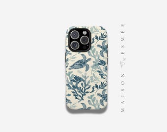 Ocean-Inspired Tough Phone Cases: Marine Life Protection, Beach Lover Gift, Nature Aesthetic, Turtle Decor, Coastal Style